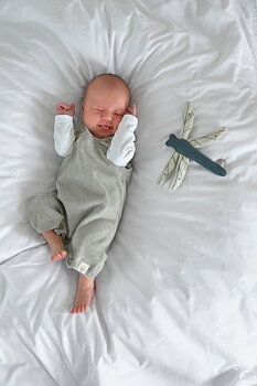 Lässig Knitted Toy with rattle/crackle Garden Explorer Dragon-Fly Blue