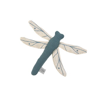 Lässig Knitted Toy with rattle/crackle Garden Explorer Dragon-Fly Blue