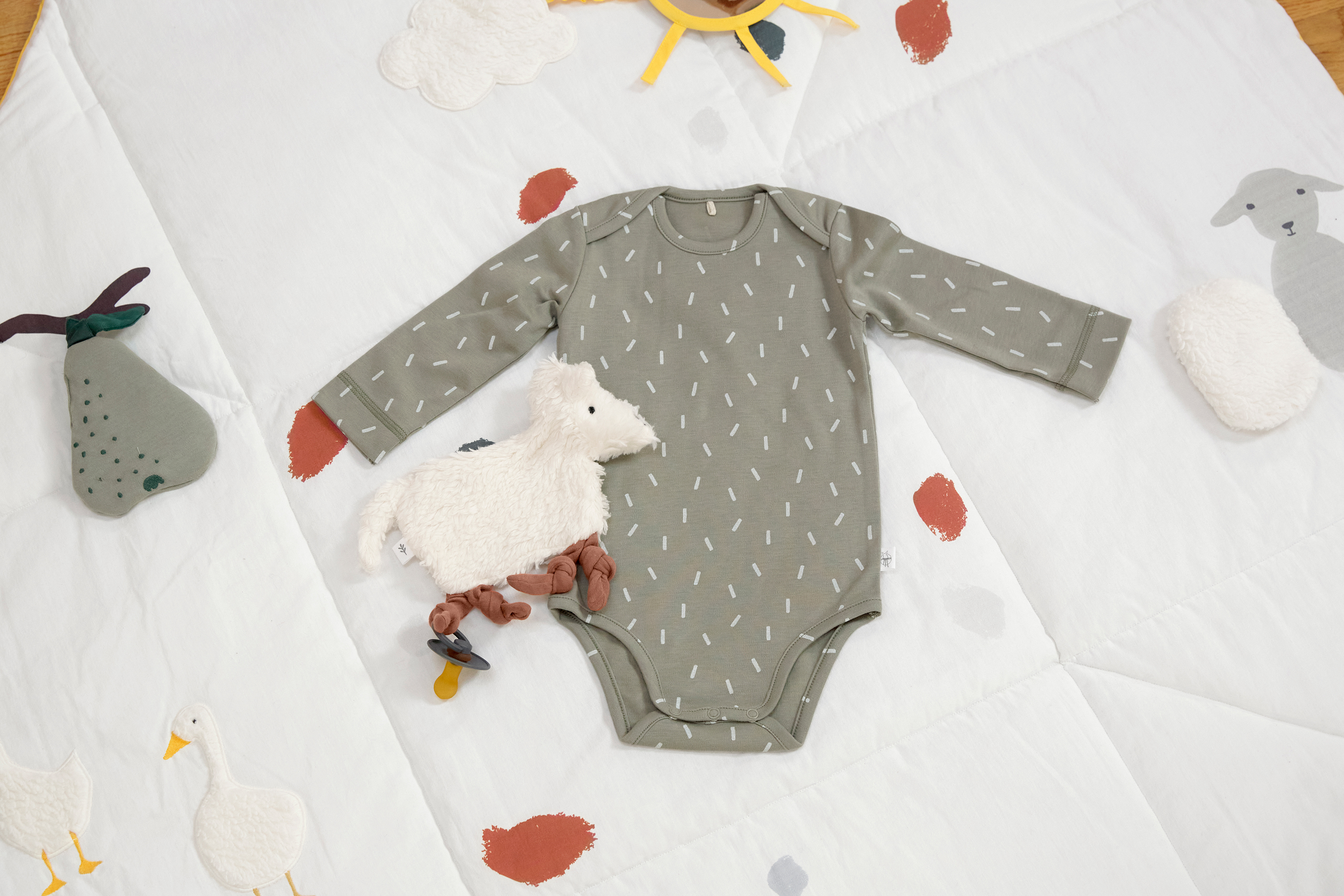 Lässig Knitted Baby Comforter GOTS Tiny Farmer Sheep - 8