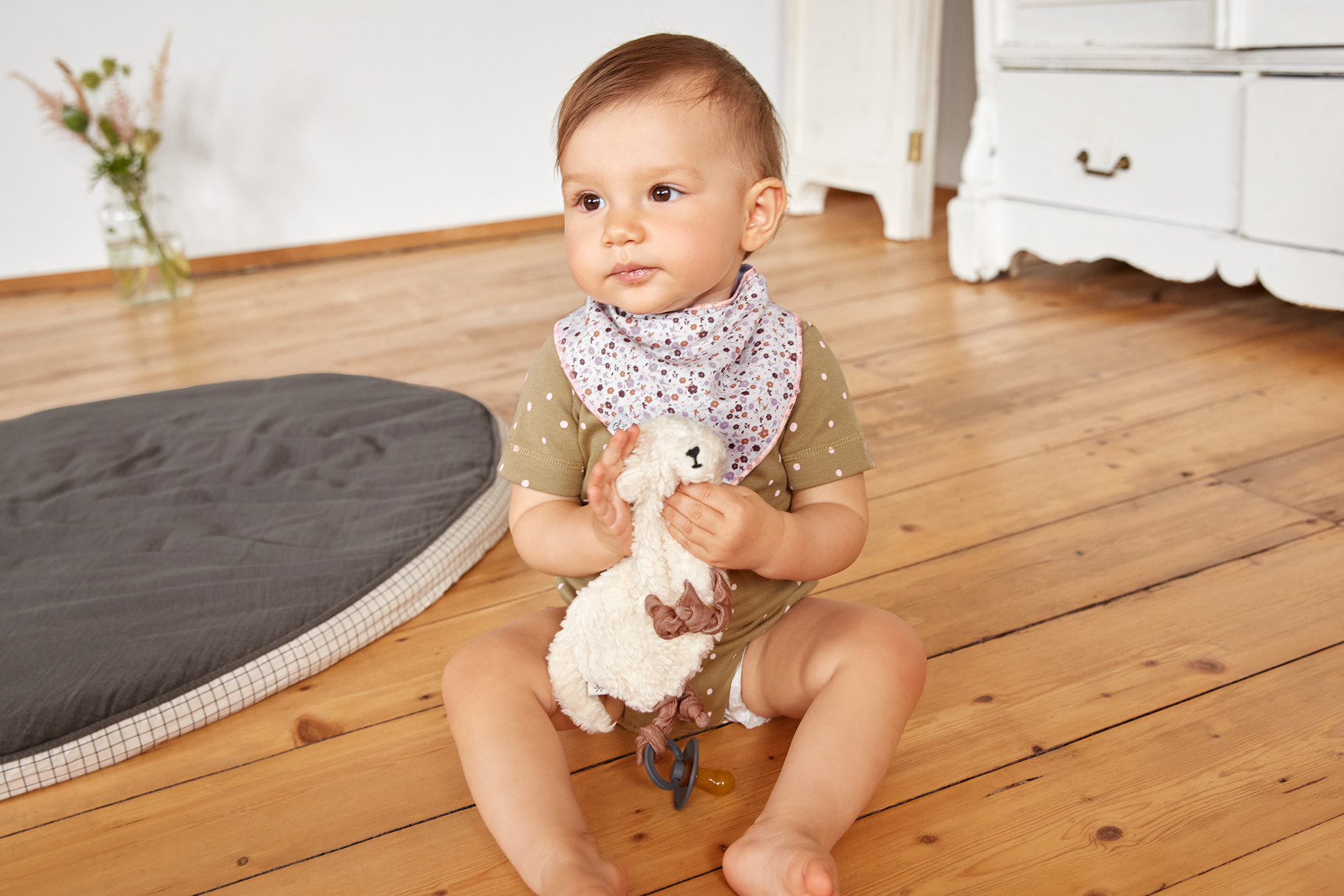 Lässig Knitted Baby Comforter GOTS Tiny Farmer Sheep - 7