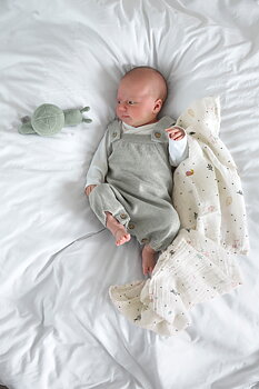 Lässig Heavenly soft Swaddle L Garden Explorer Tractor 3 pcs ass., 80 x 80 cm
