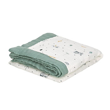 Lässig Heavenly soft Blanket Garden Explorer Tractor 100 x 100 cm