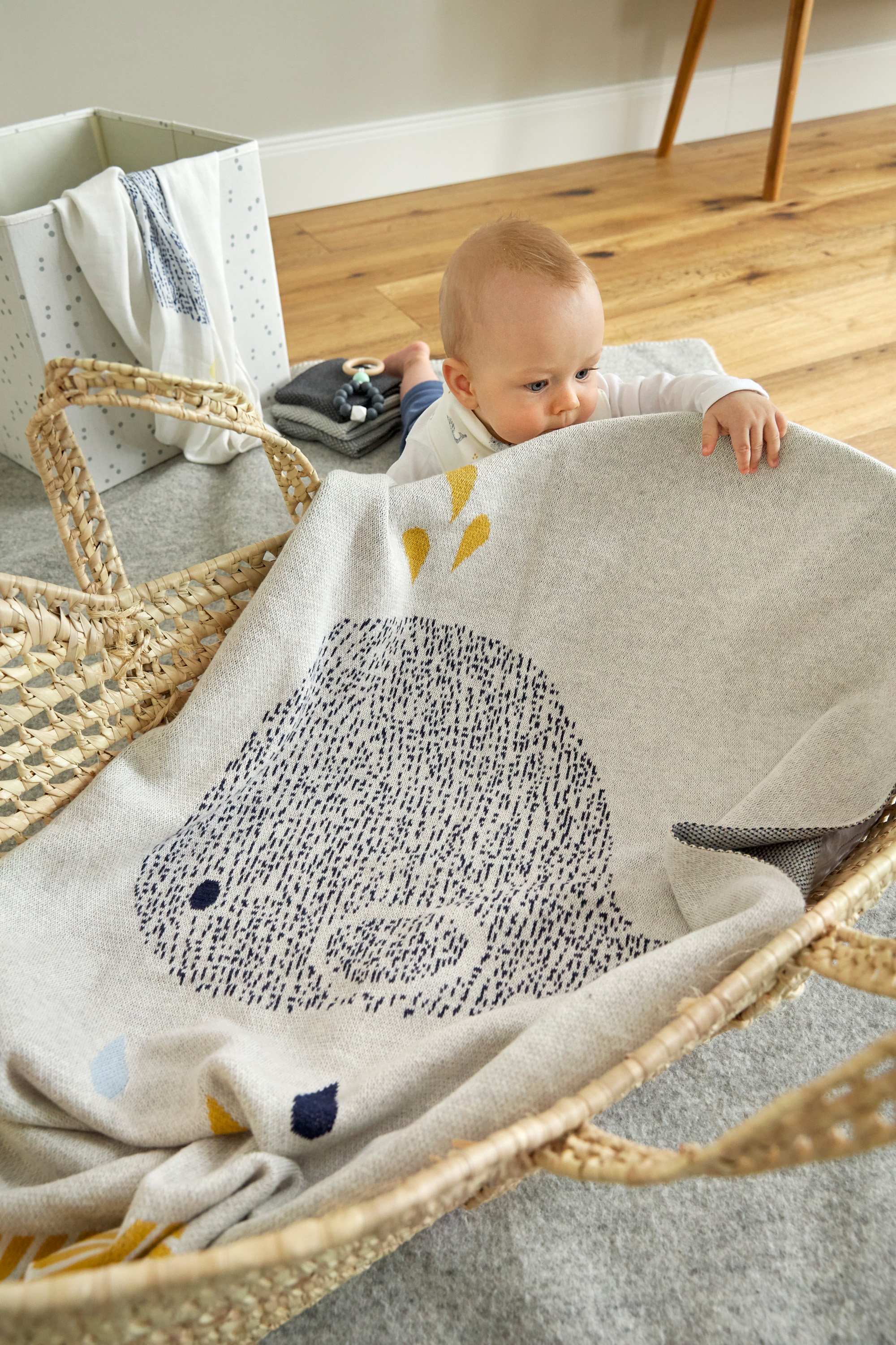 Lässig Knitted Blanket GOTS Little Water Whale 75 x 100 cm - 7