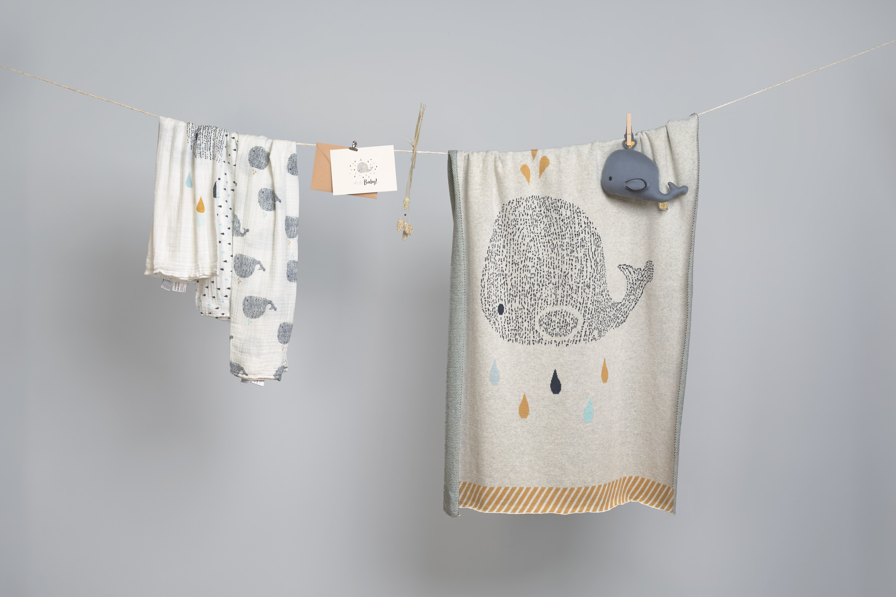 Lässig Knitted Blanket GOTS Little Water Whale 75 x 100 cm - 4