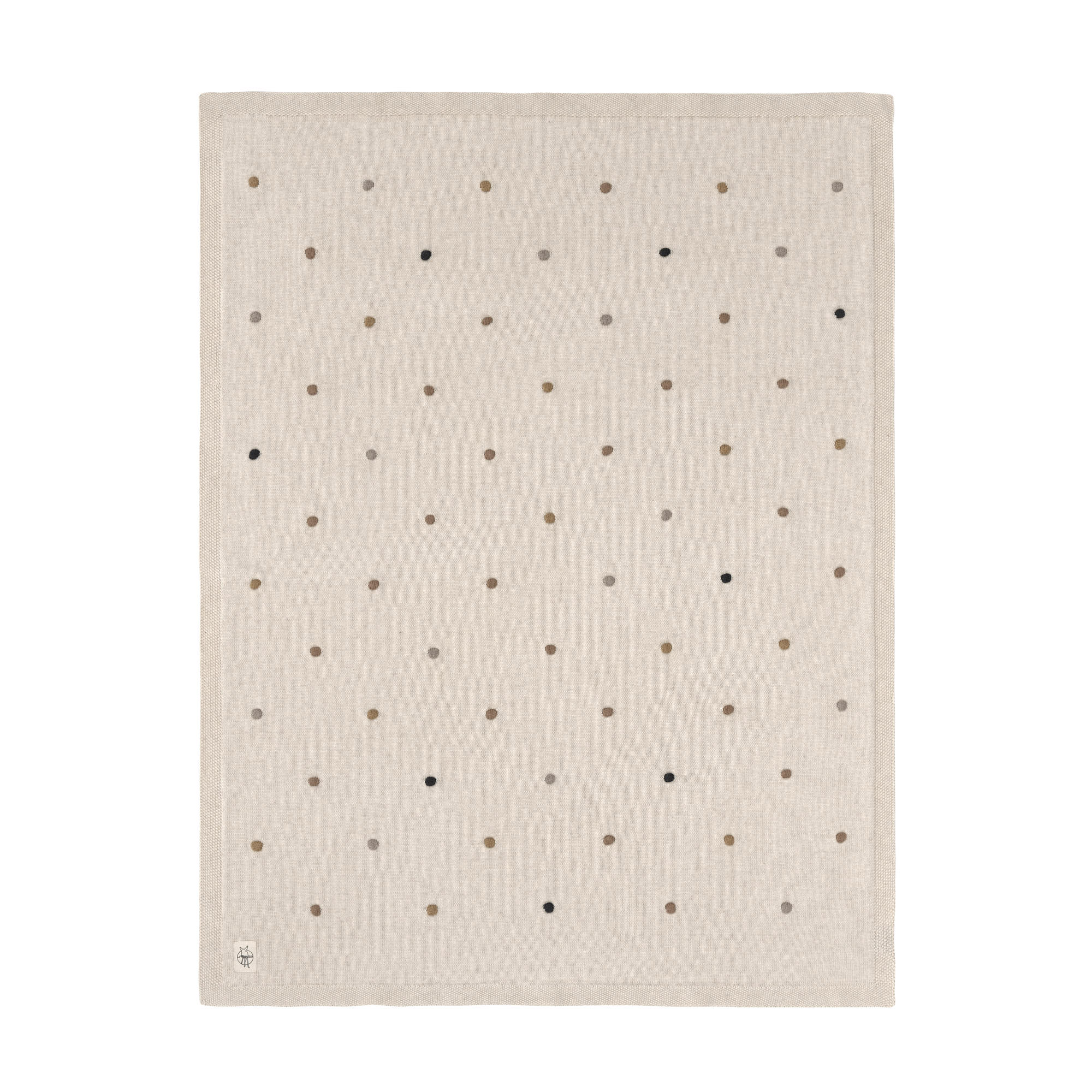 Lässig Knitted Blanket GOTS "Dots" nature 80 x 100 cm - 7
