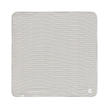 Lässig Interlock Blanket GOTS Striped grey/anthracite 80 x 80 cm