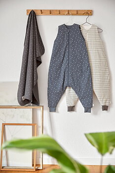 Lässig Interlock Blanket GOTS Spots anthracite 80 x 80 cm