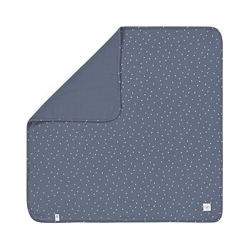 Lässig Interlock Blanket GOTS Triangle blue 80 x 80 cm