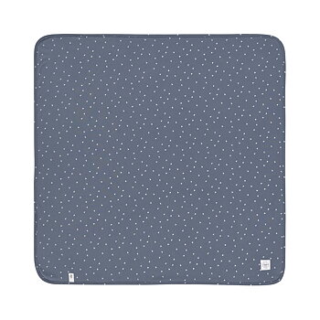 Lässig Interlock Blanket GOTS Triangle blue 80 x 80 cm