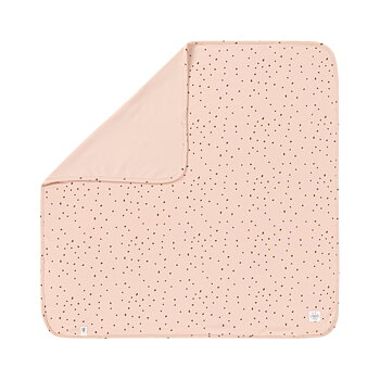 Lässig Interlock Blanket GOTS Dots powder pink 80 x 80 cm