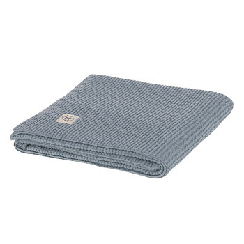 Lässig Knitted Blanket GOTS Nubs light blue 80 x 100 cm