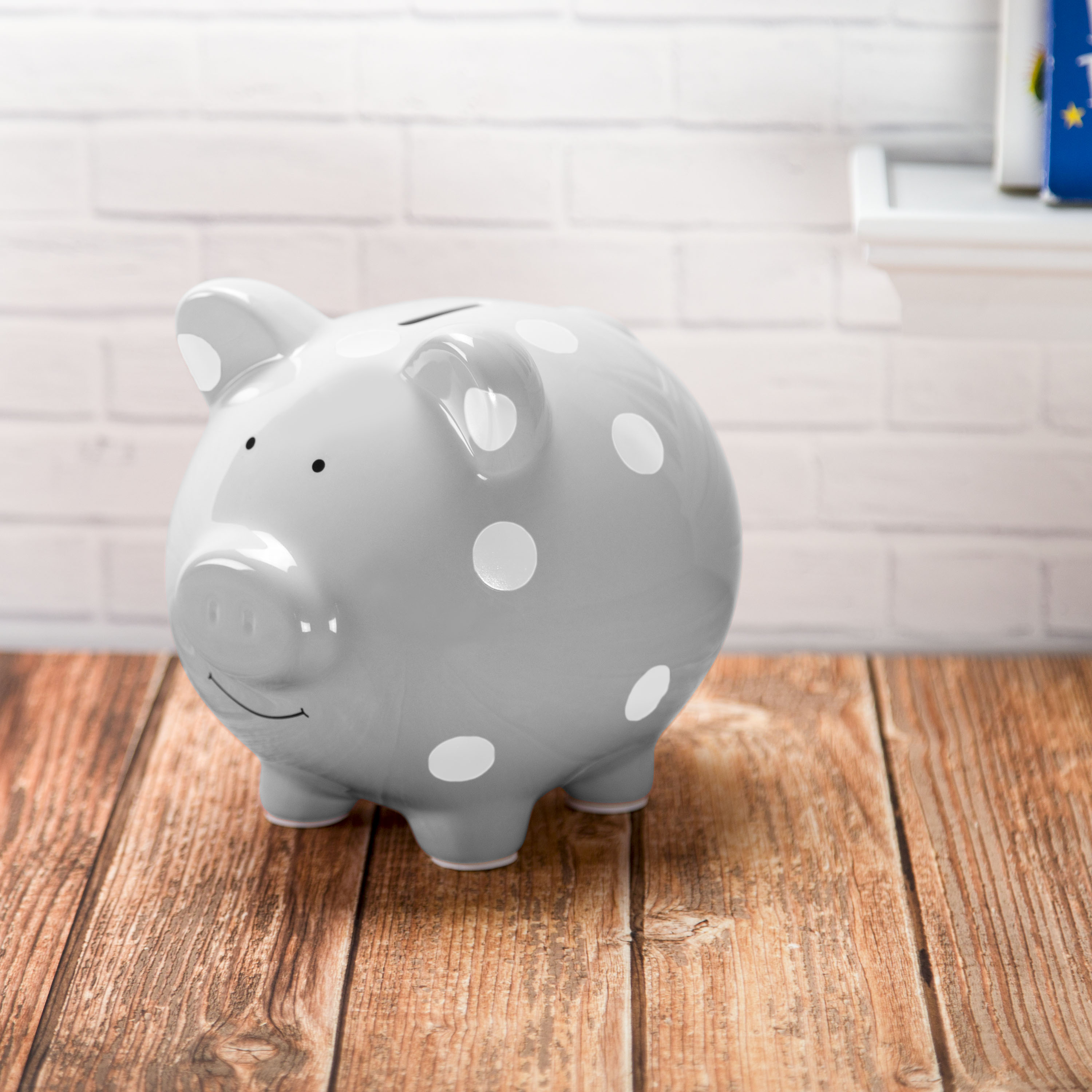 Sparbössa Piggy - Medium Polka Dot Gray - 2