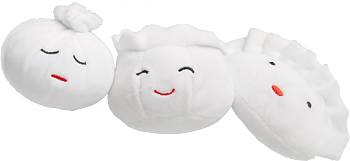 Dim sum dumplings Dog toy set Multi
