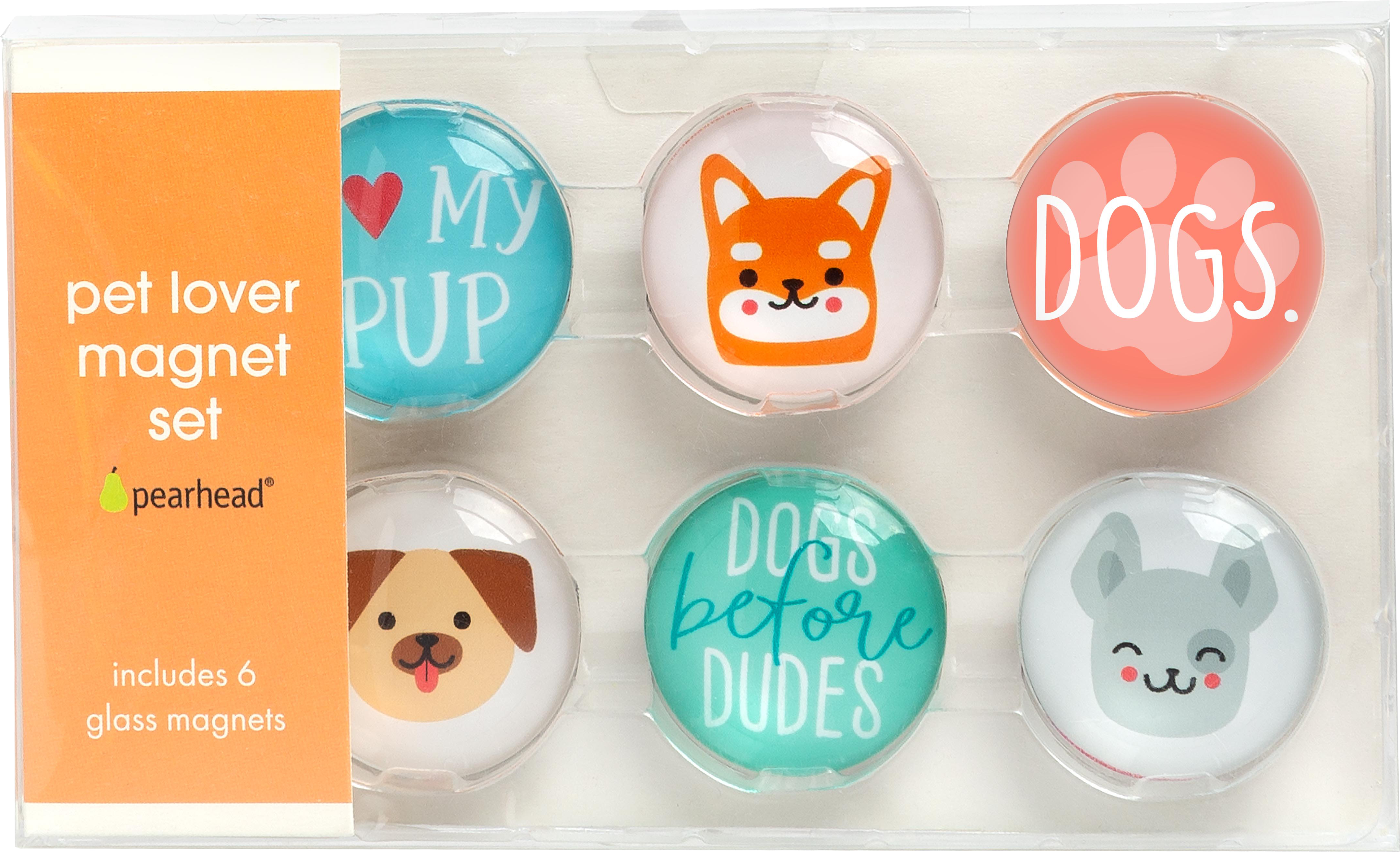 Dog Glass Magnets Multi - 3
