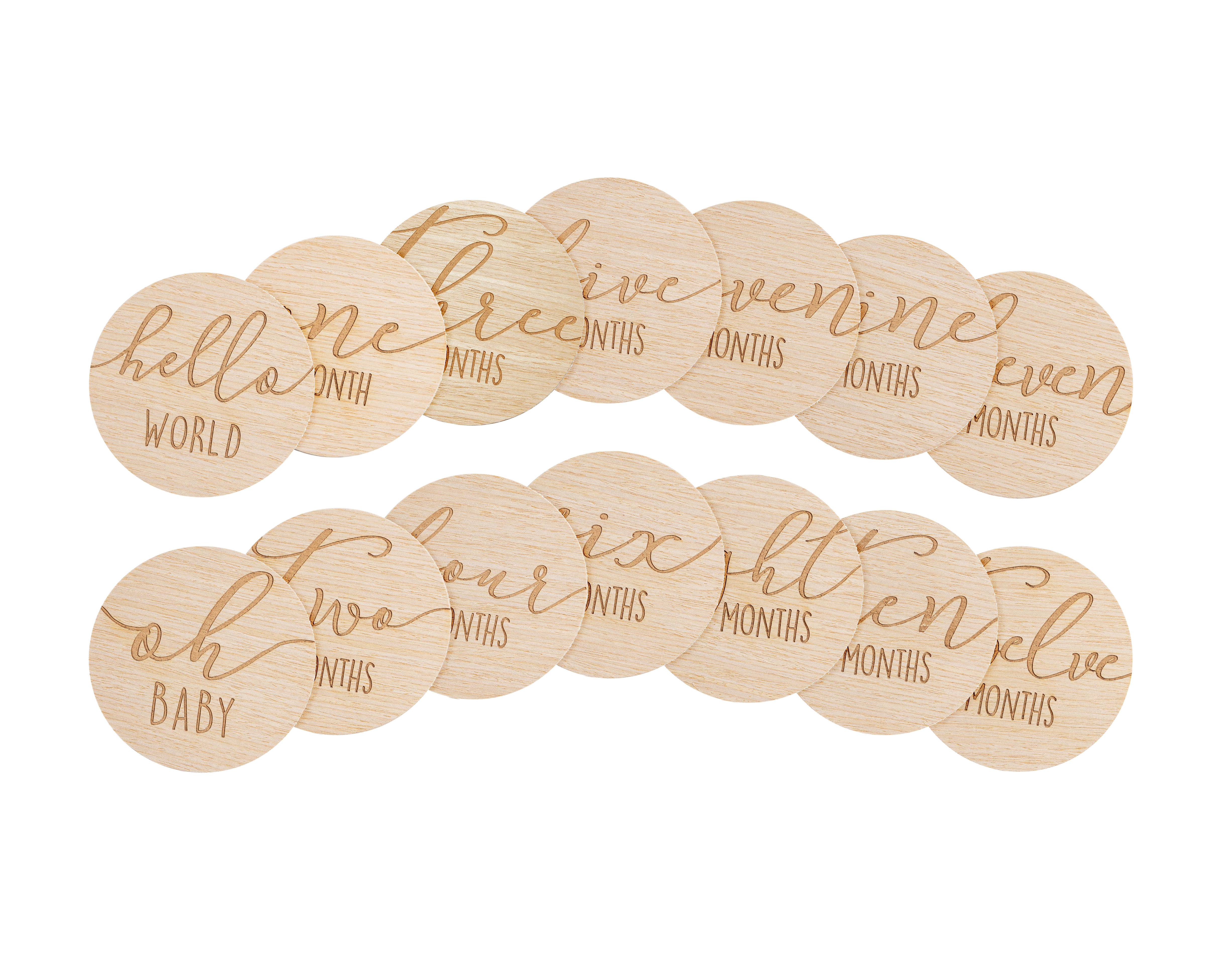 Wooden milestone cards Wood