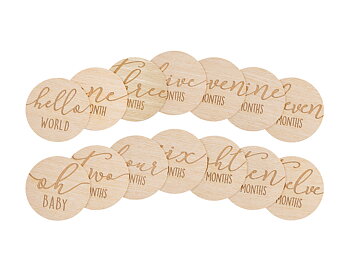 Wooden milestone cards Wood