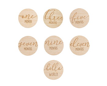 Wooden milestone cards Wood