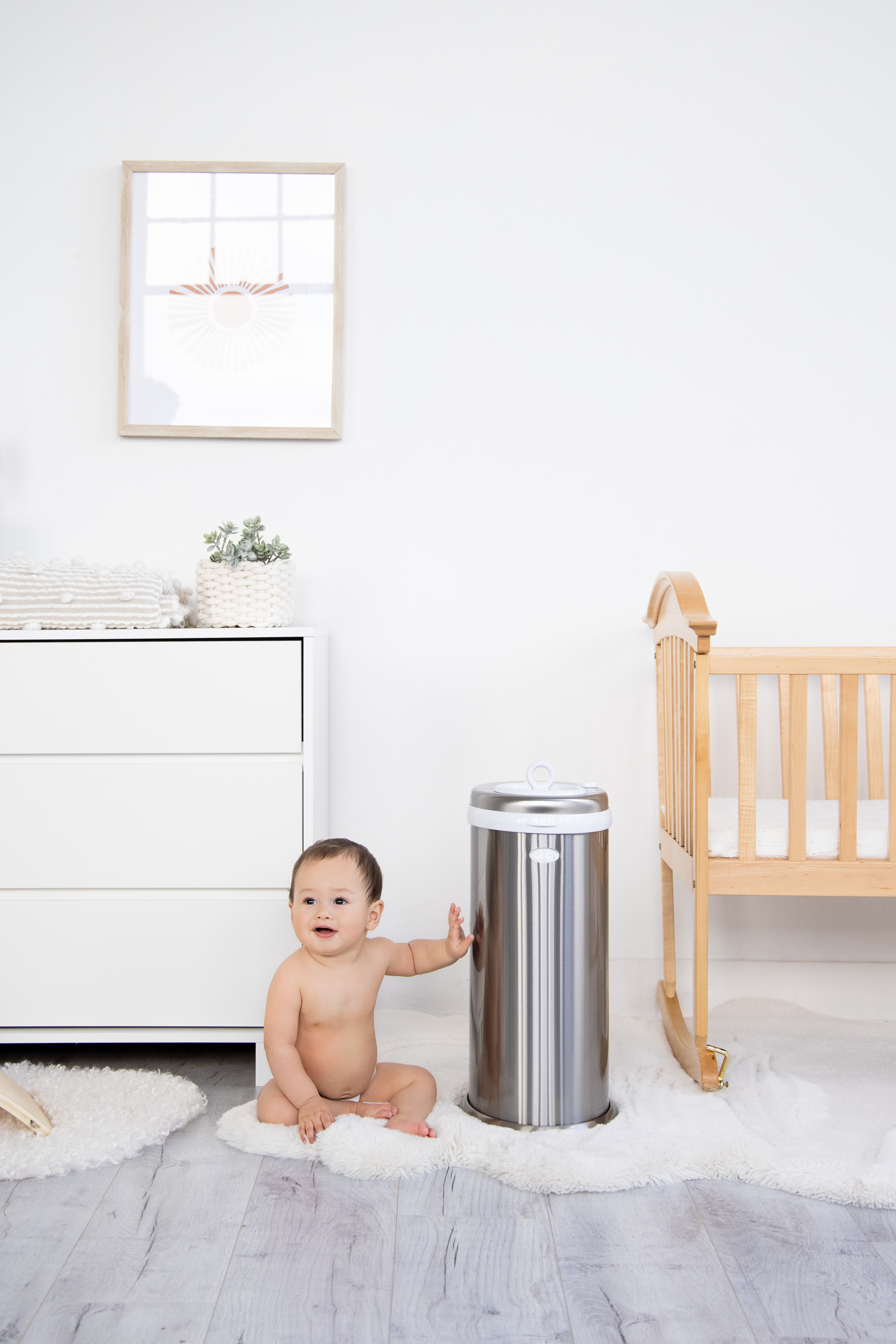 Diaper Pail Silver - 6