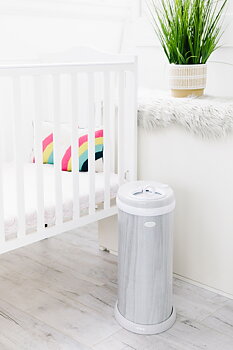 Diaper Pail Wood Grain