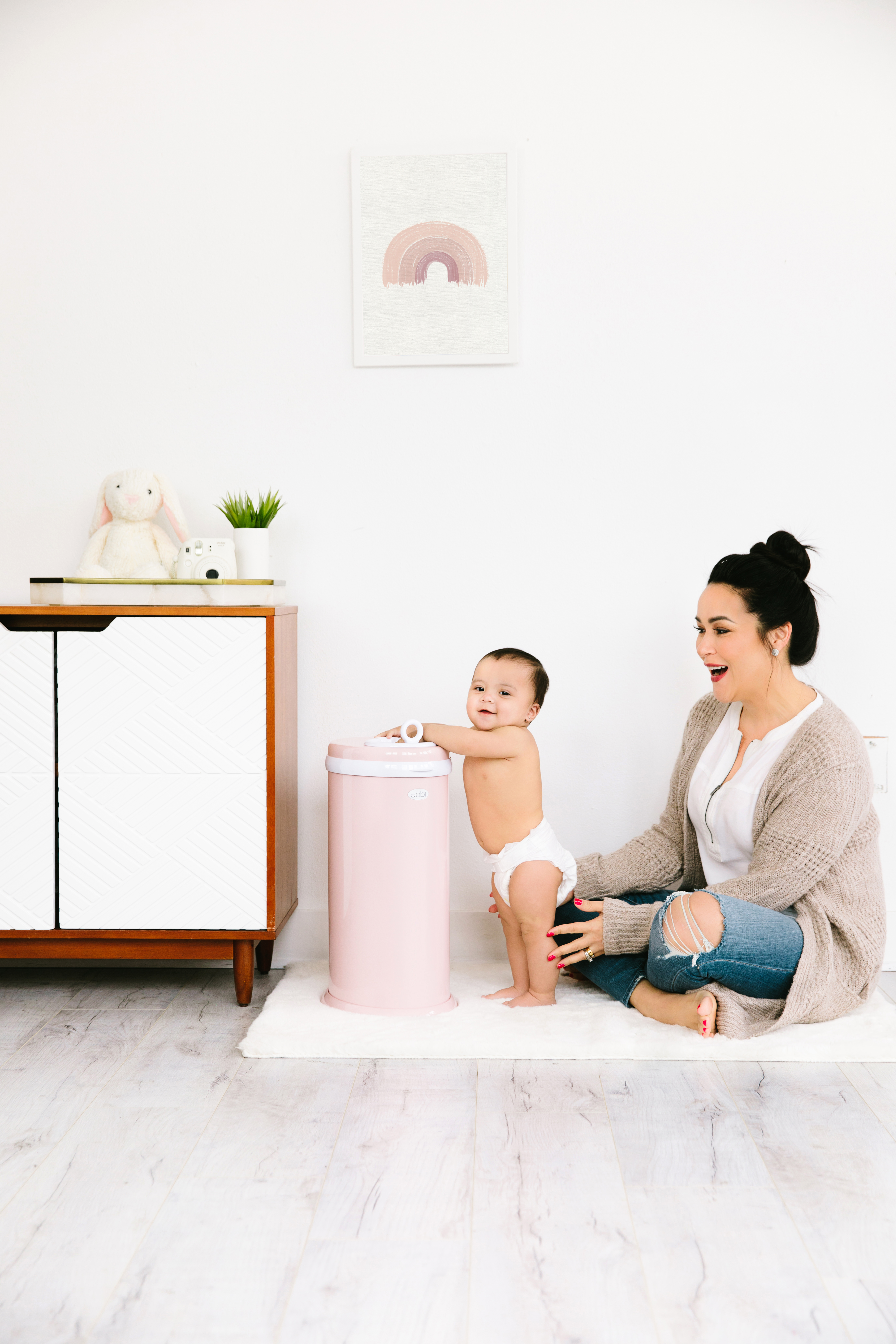 Diaper Pail Blush Pink - 5