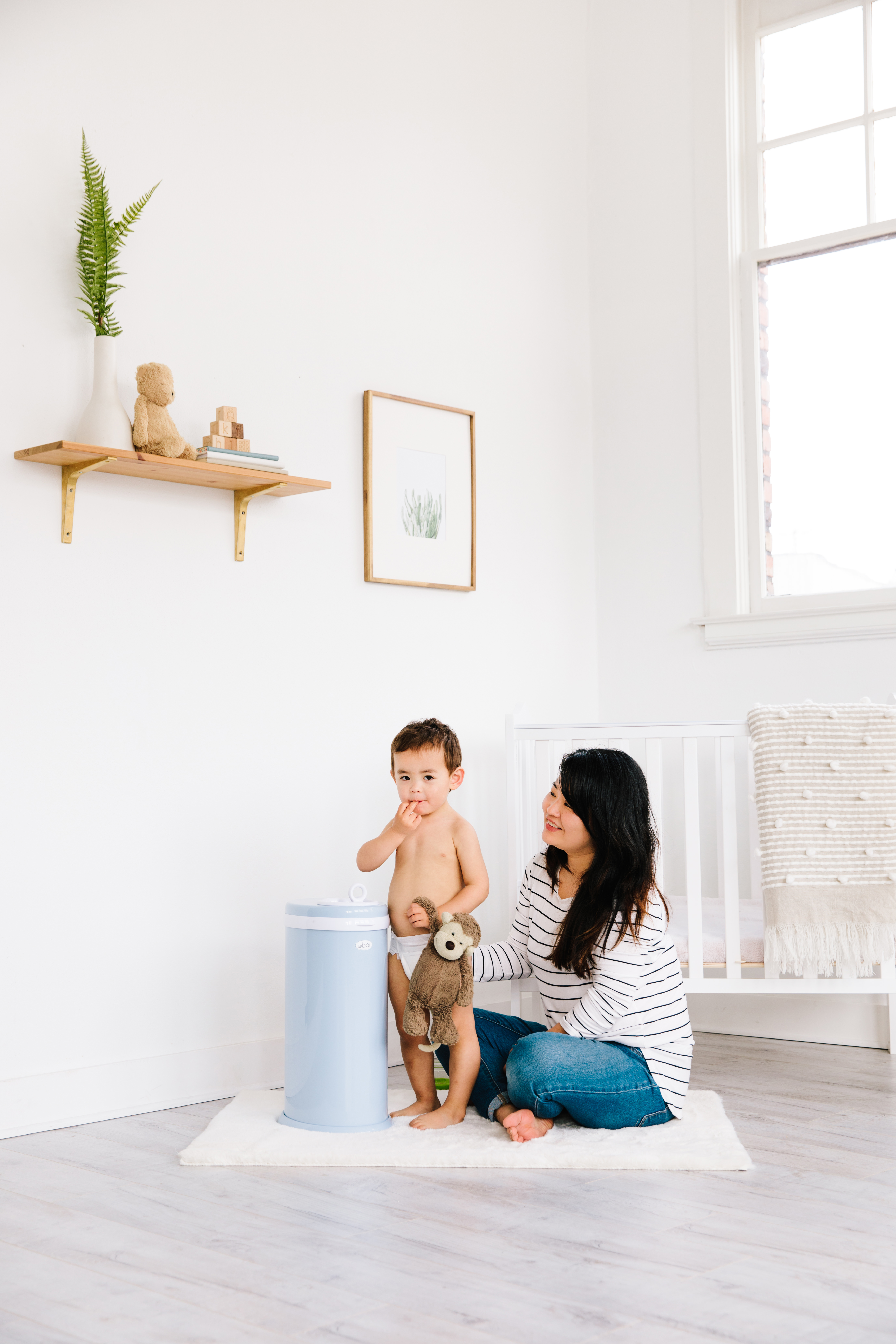 Diaper Pail Cloudy Blue - 4