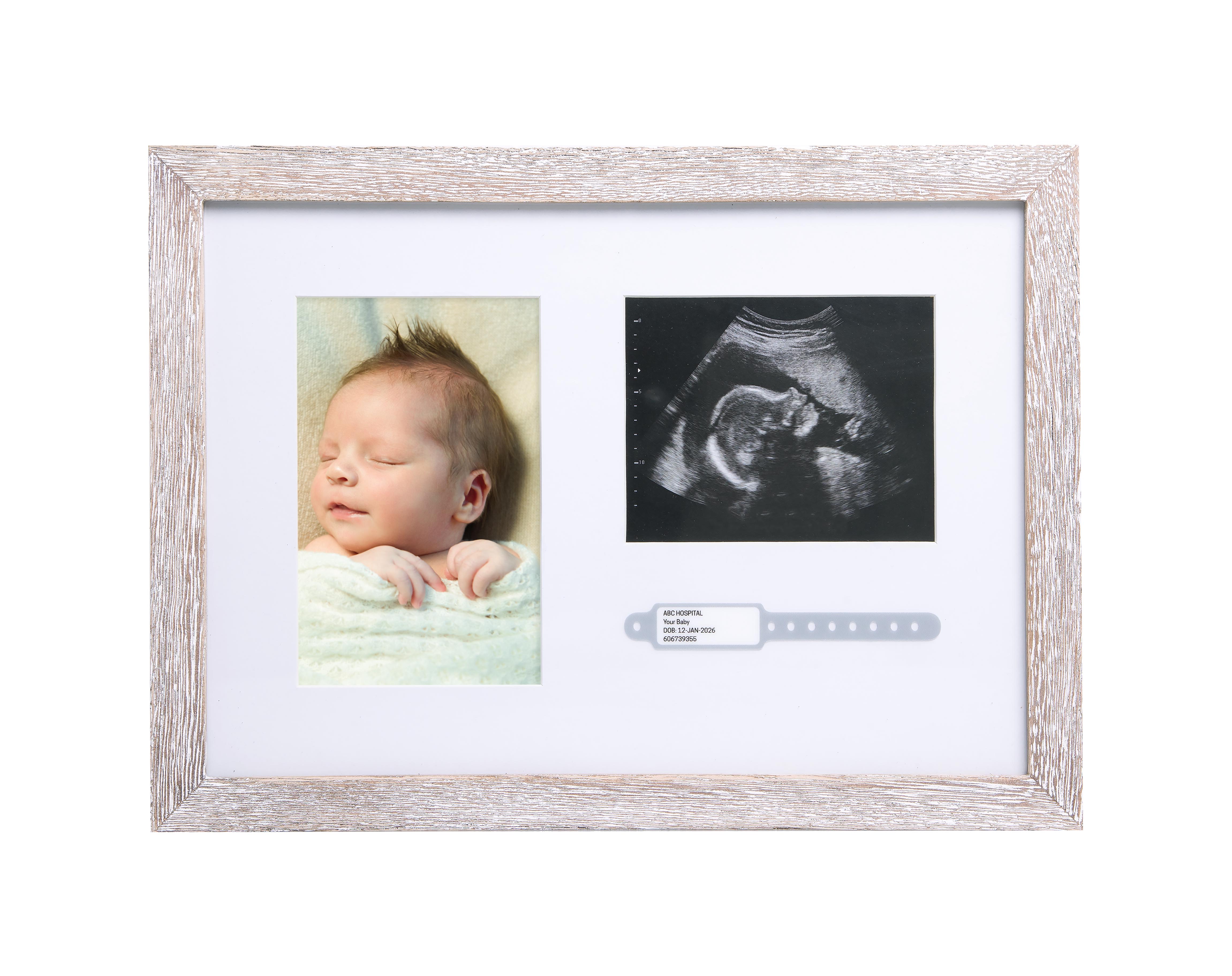 Bracelet & Sonogram Frame Rustic