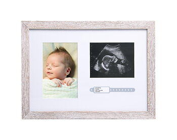 Bracelet & Sonogram Frame Rustic