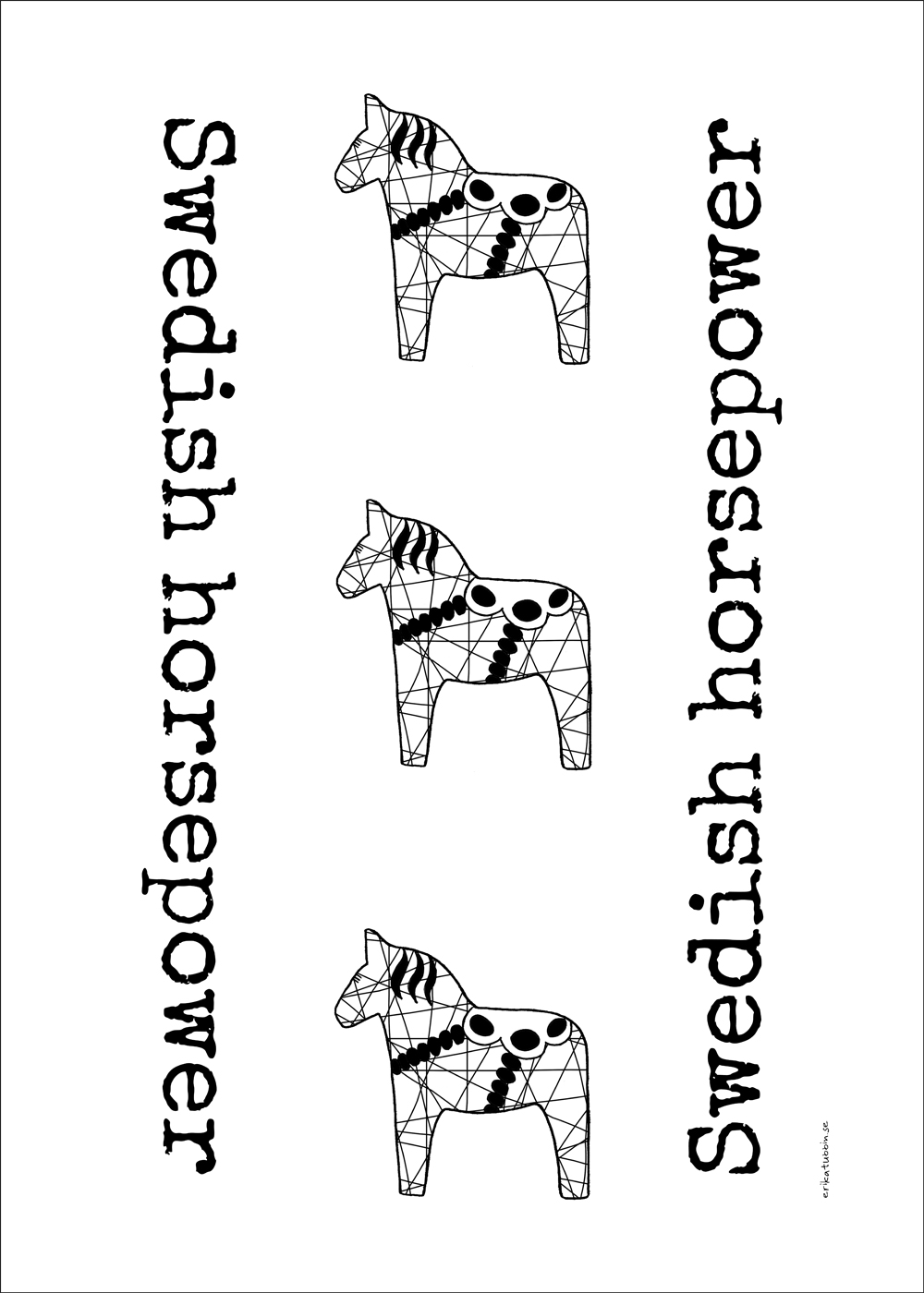 tea towel SWEDISH HORSEPOWER 50x70 cm - 3