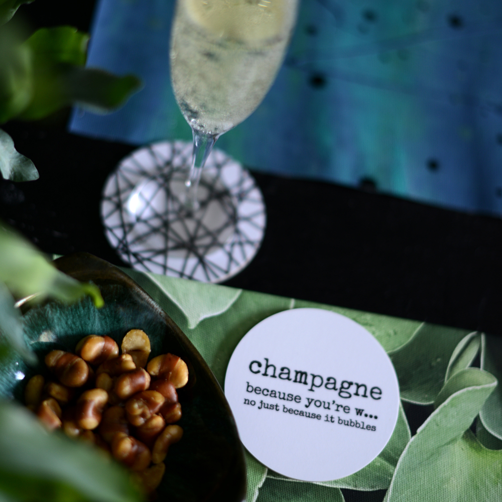 glasunderlägg CHAMPAGNE 9 cm - 3