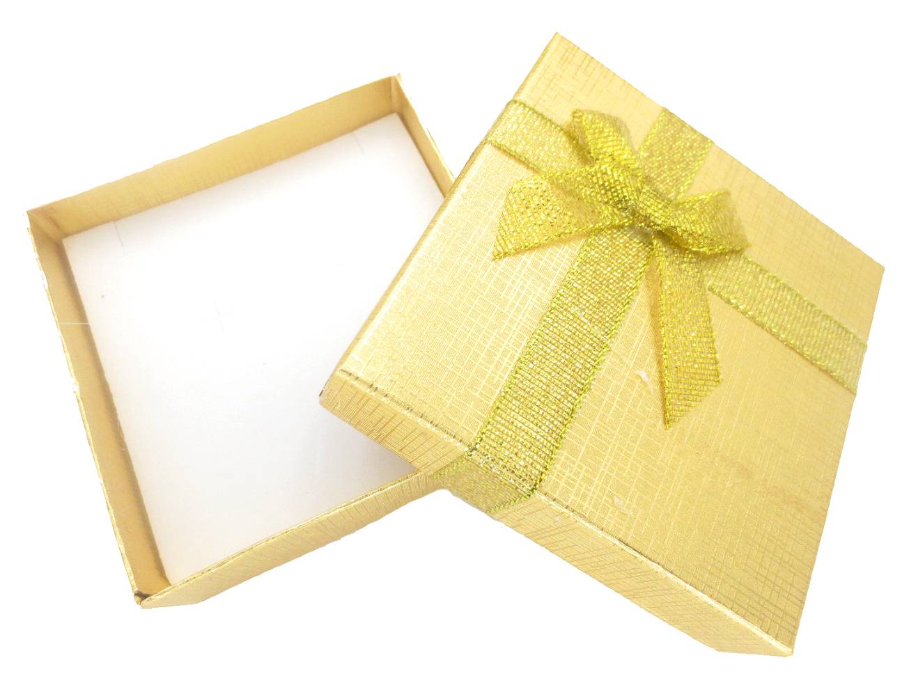 Gift Box with Lid Golden with Satin Ribbon LaReina.se