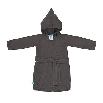 Lässig Muslin Bathrobe anthracite