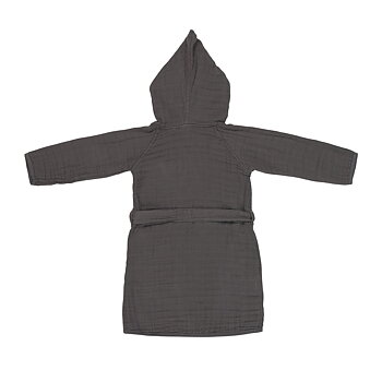 Lässig Muslin Bathrobe anthracite