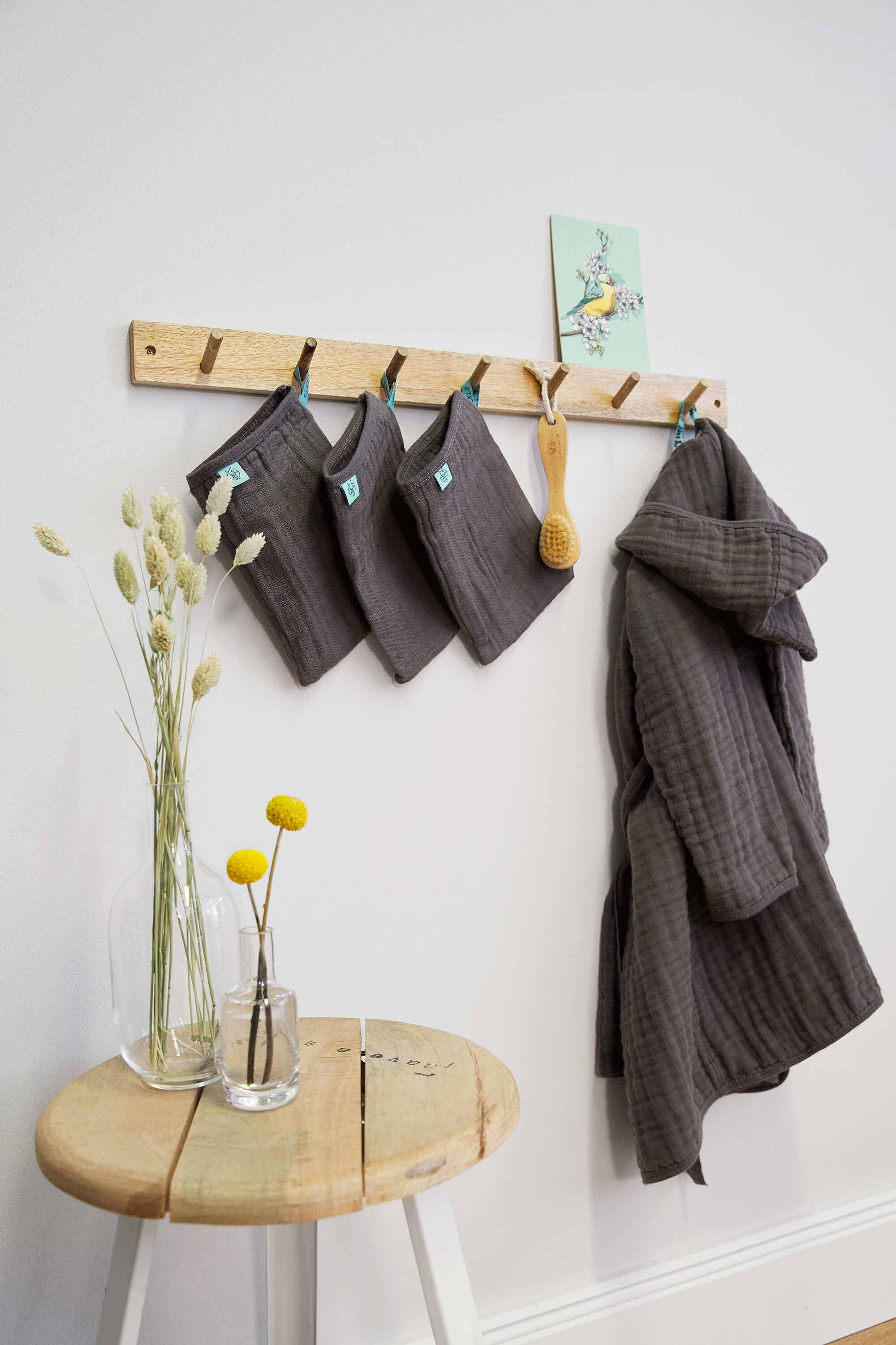 Lässig Muslin Bathrobe anthracite - 5