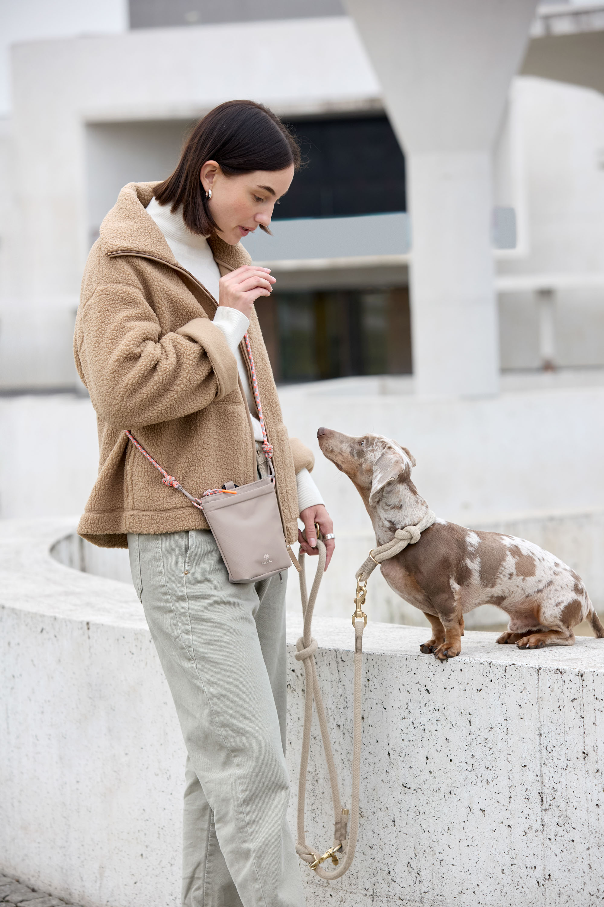 Palopa Dog Snack Bag Karl M taupe - 16