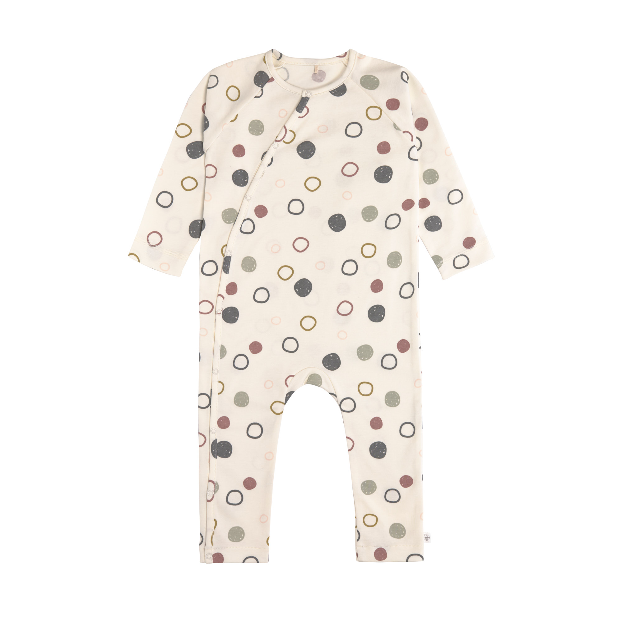 Lässig Pyjama GOTS Circles offwhite