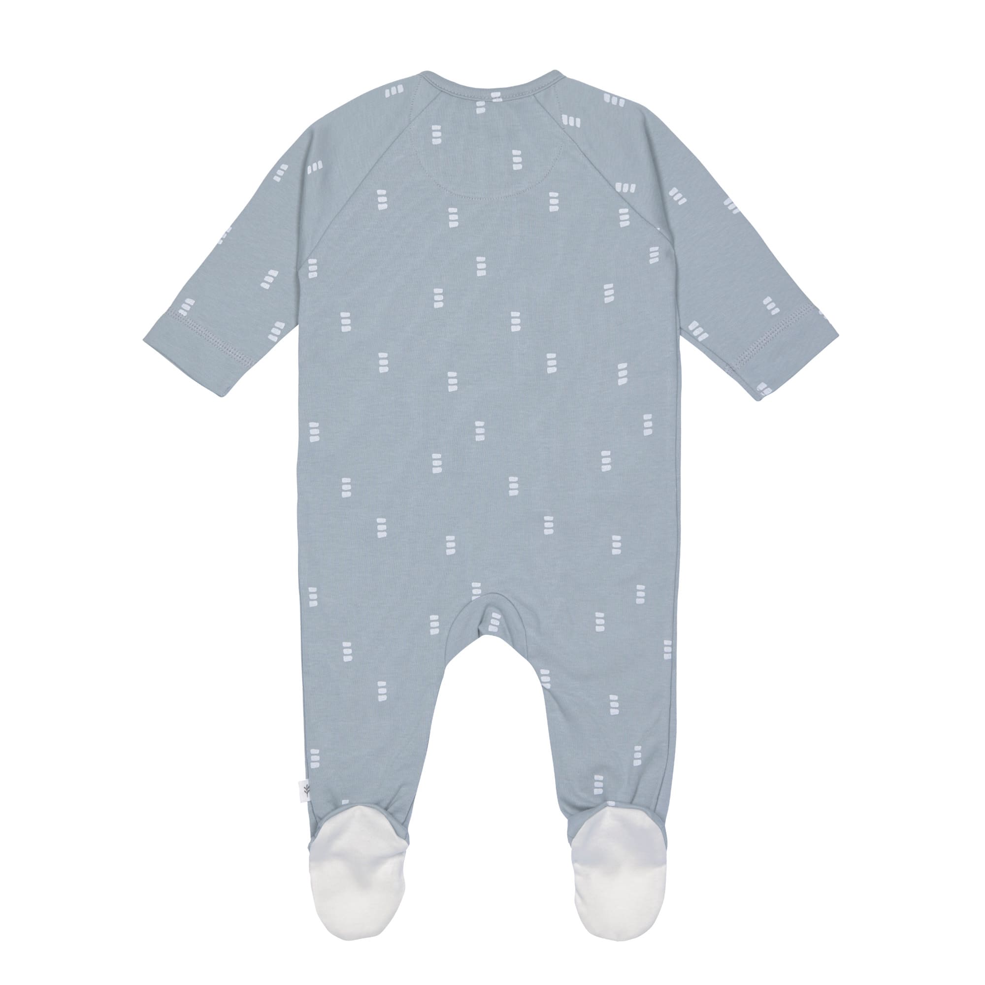 Lässig Pyjama with feet GOTS Blocks light blue - 3