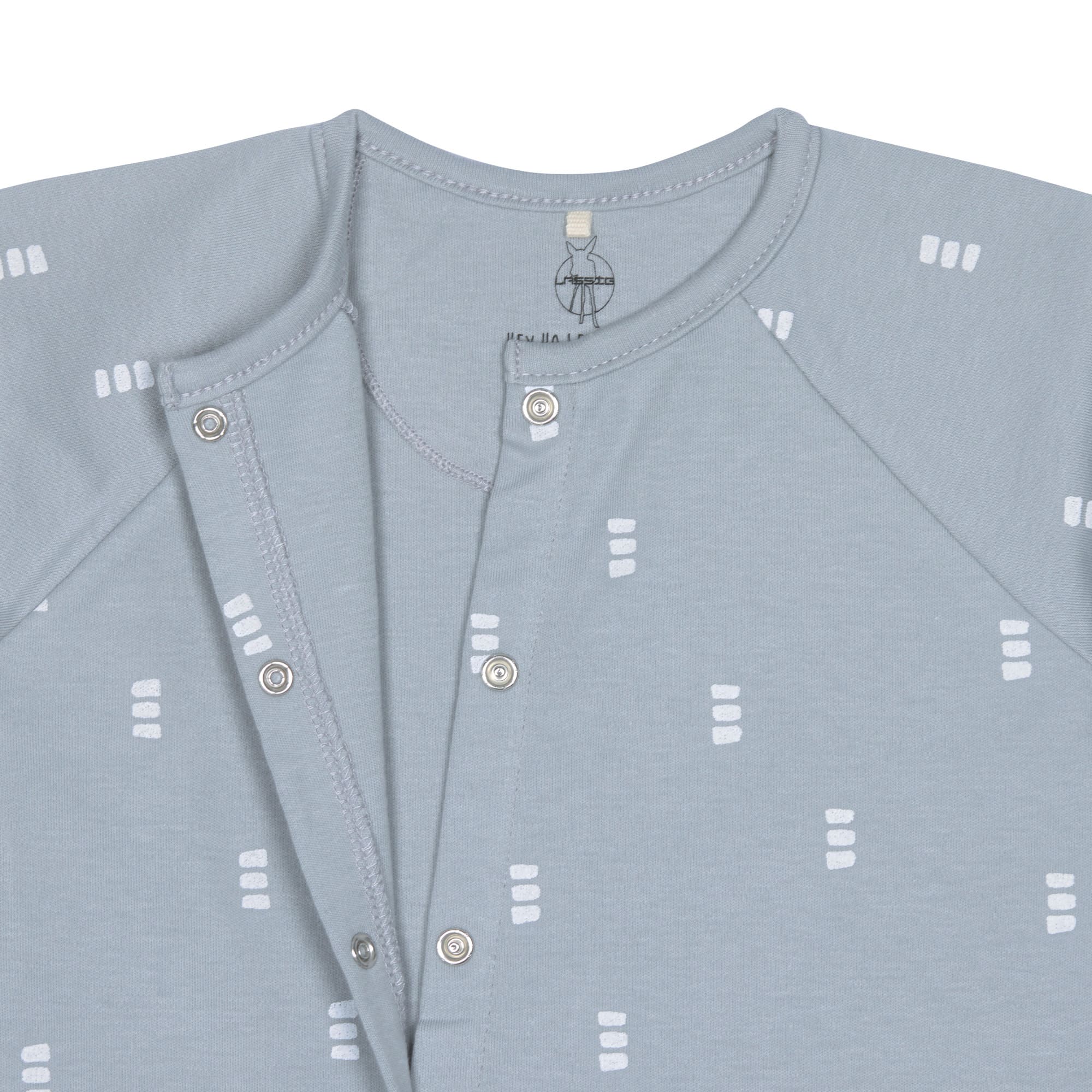Lässig Pyjama with feet GOTS Blocks light blue - 2