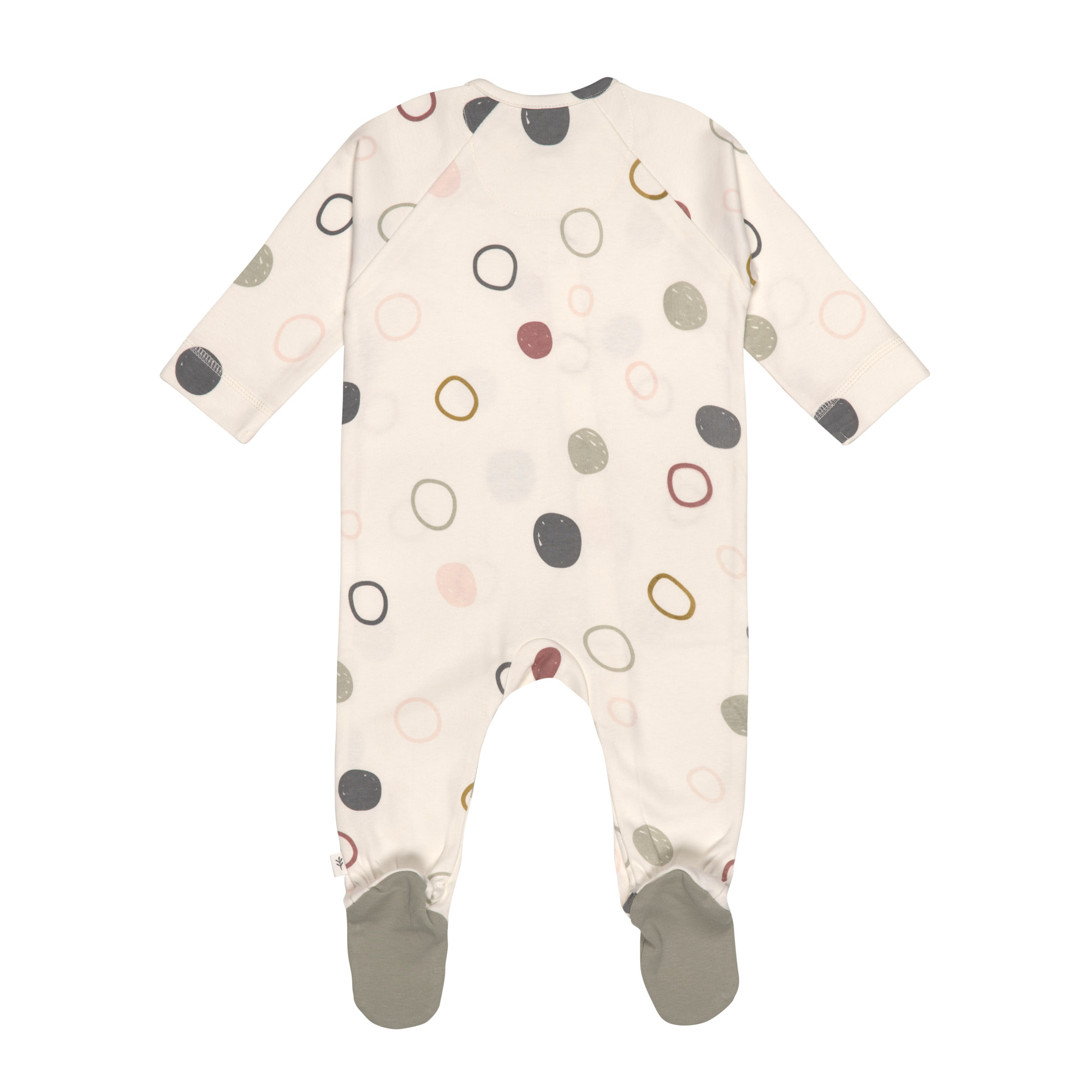 Lässig Pyjama with feet GOTS Circles offwhite - 2