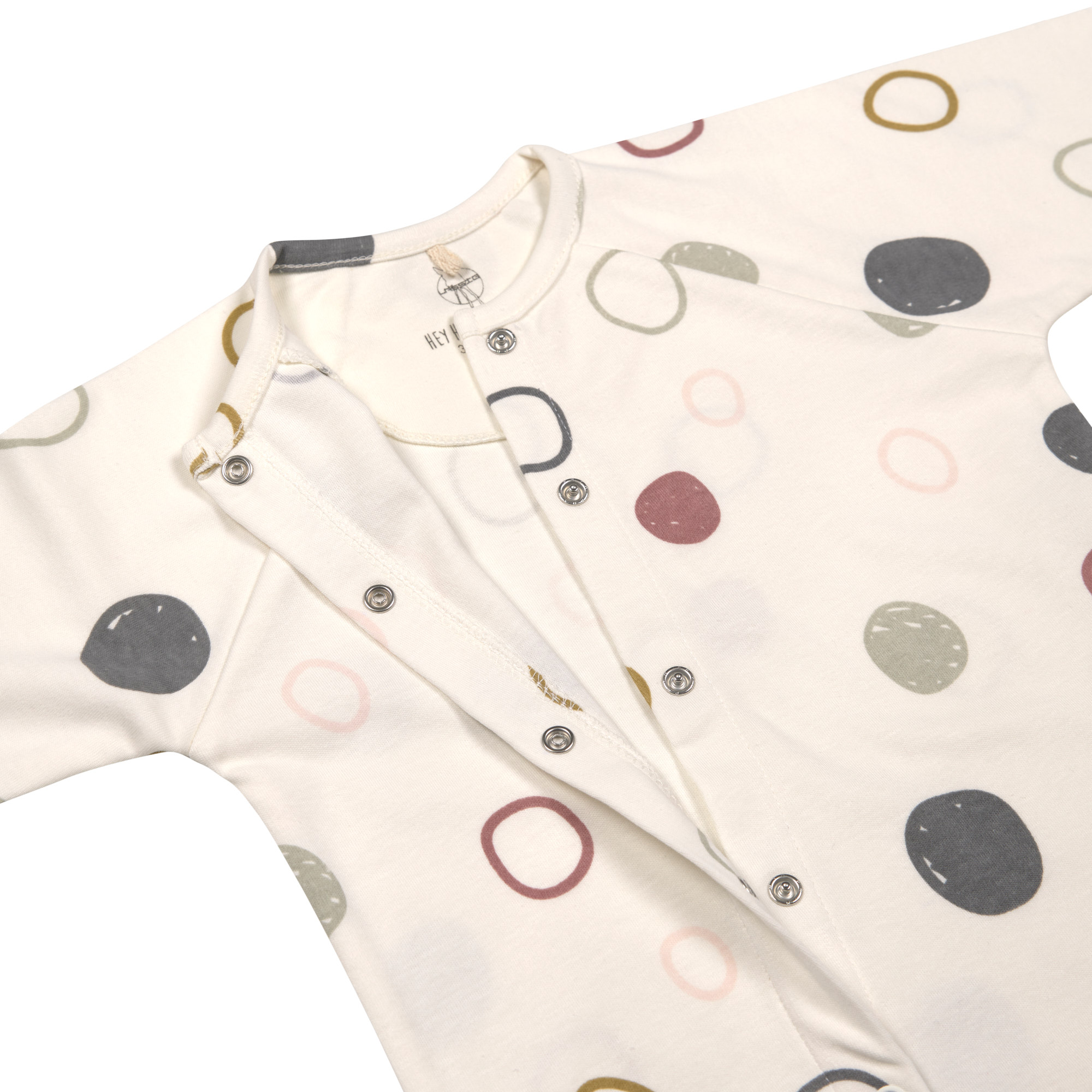 Lässig Pyjama with feet GOTS Circles offwhite - 3