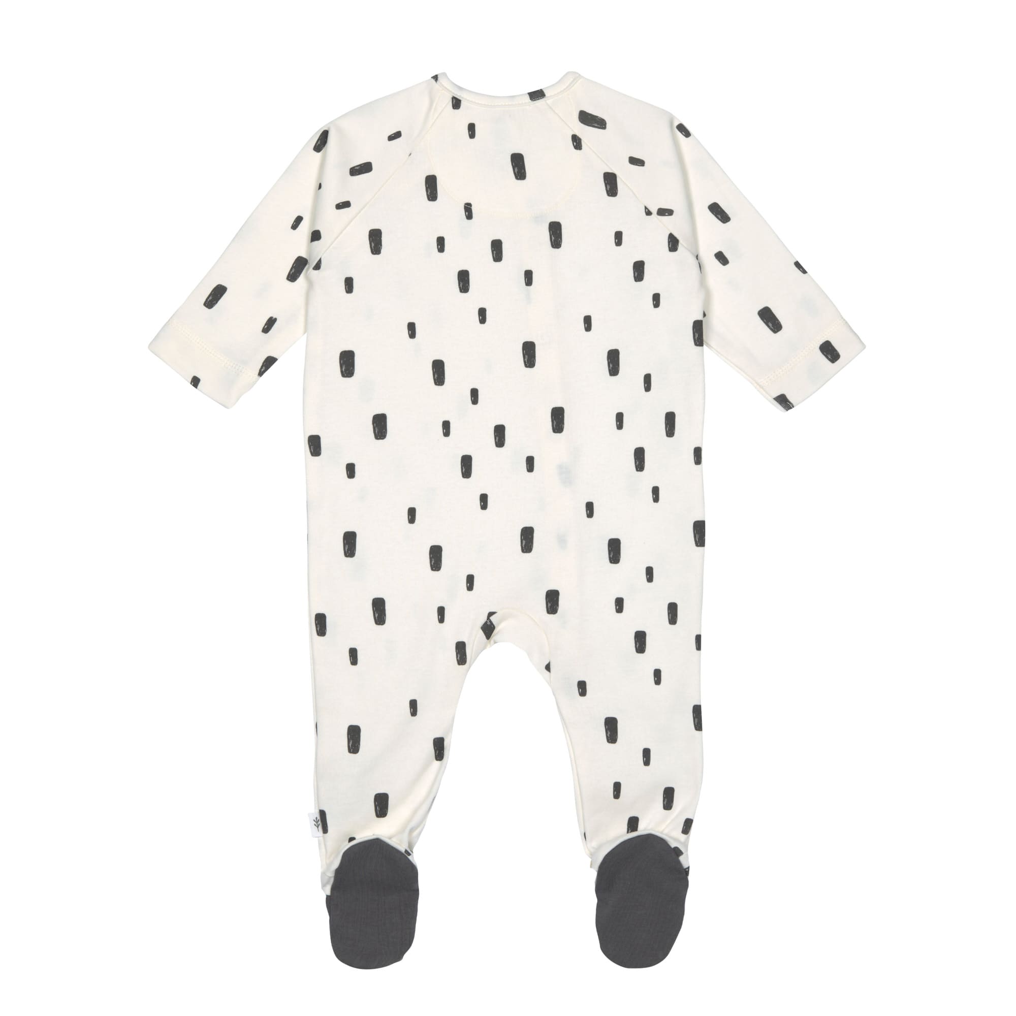 Lässig Pyjama with feet GOTS Bricks milky - 3