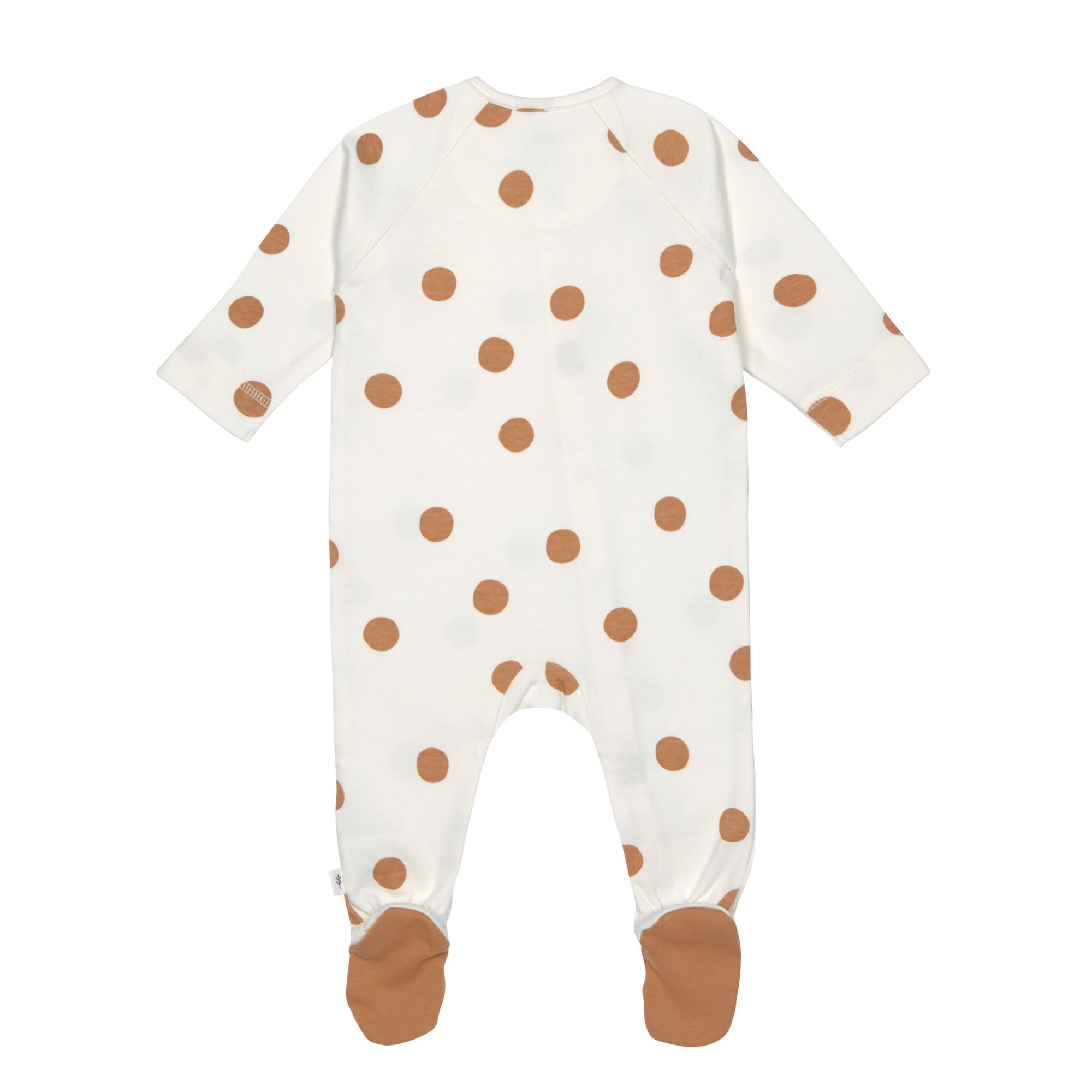 Lässig Pyjama with feet GOTS Big Dots milky - 3