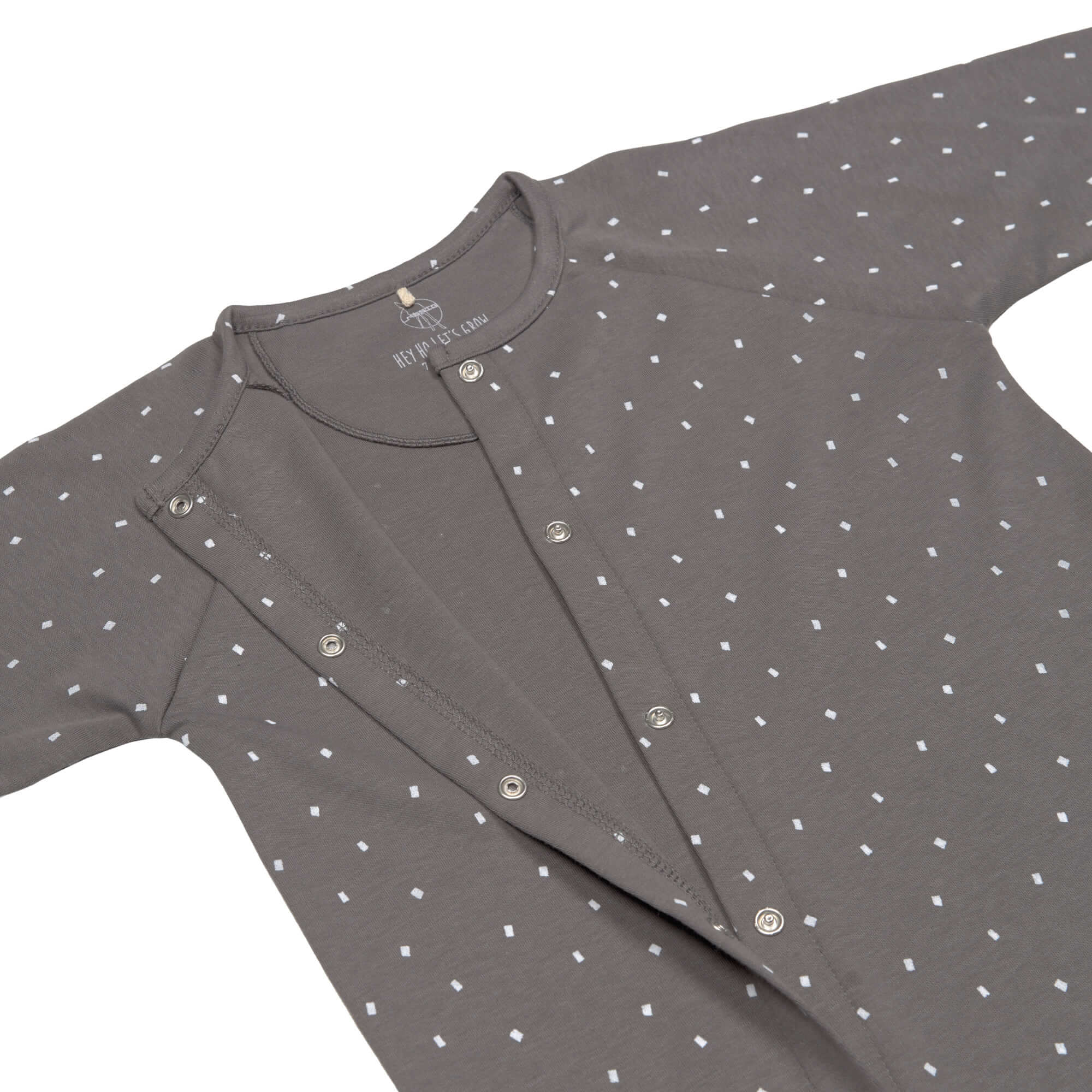 Lässig Pyjama with feet GOTS Spots anthracite - 2