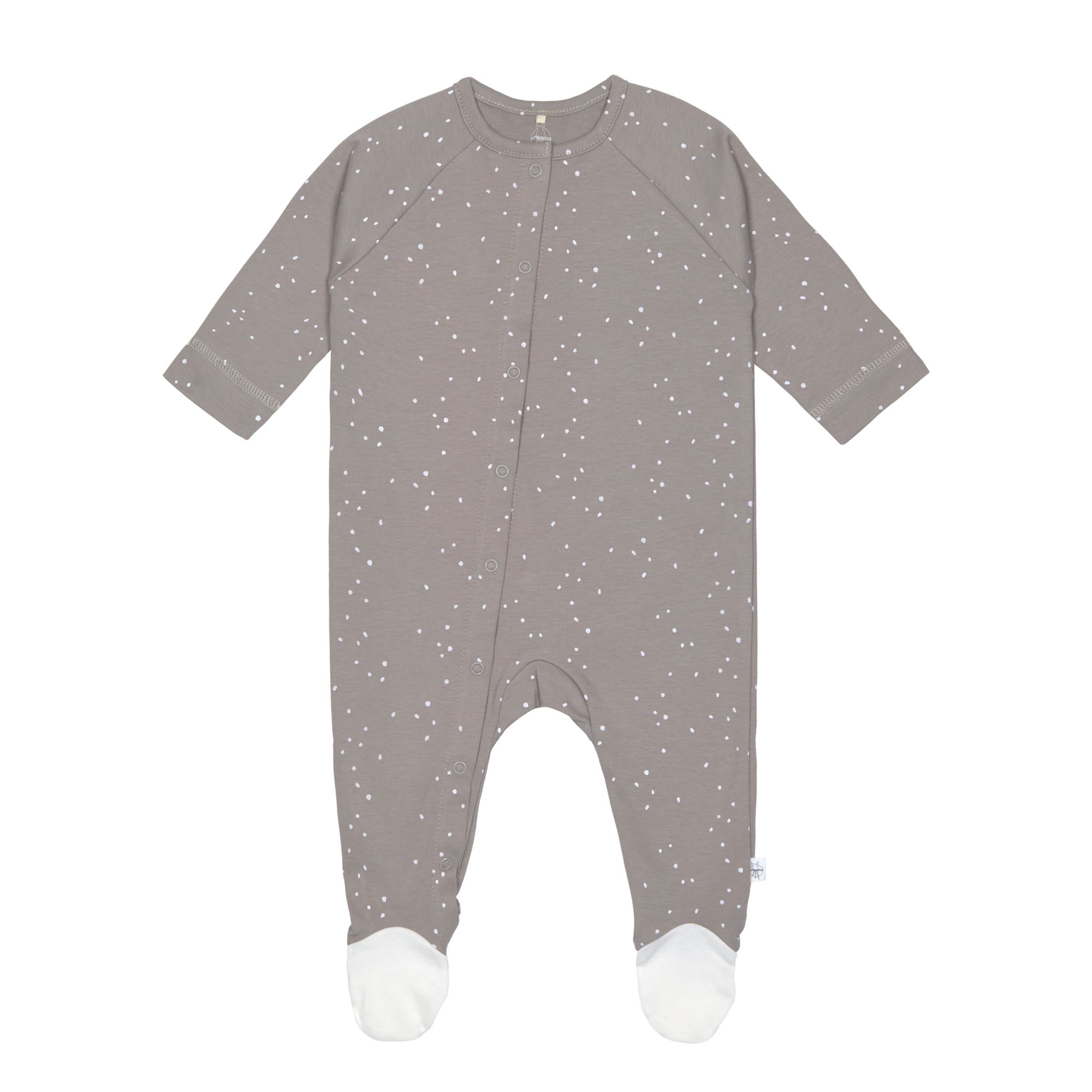 Lässig Pyjama with feet GOTS Sprinkle taupe