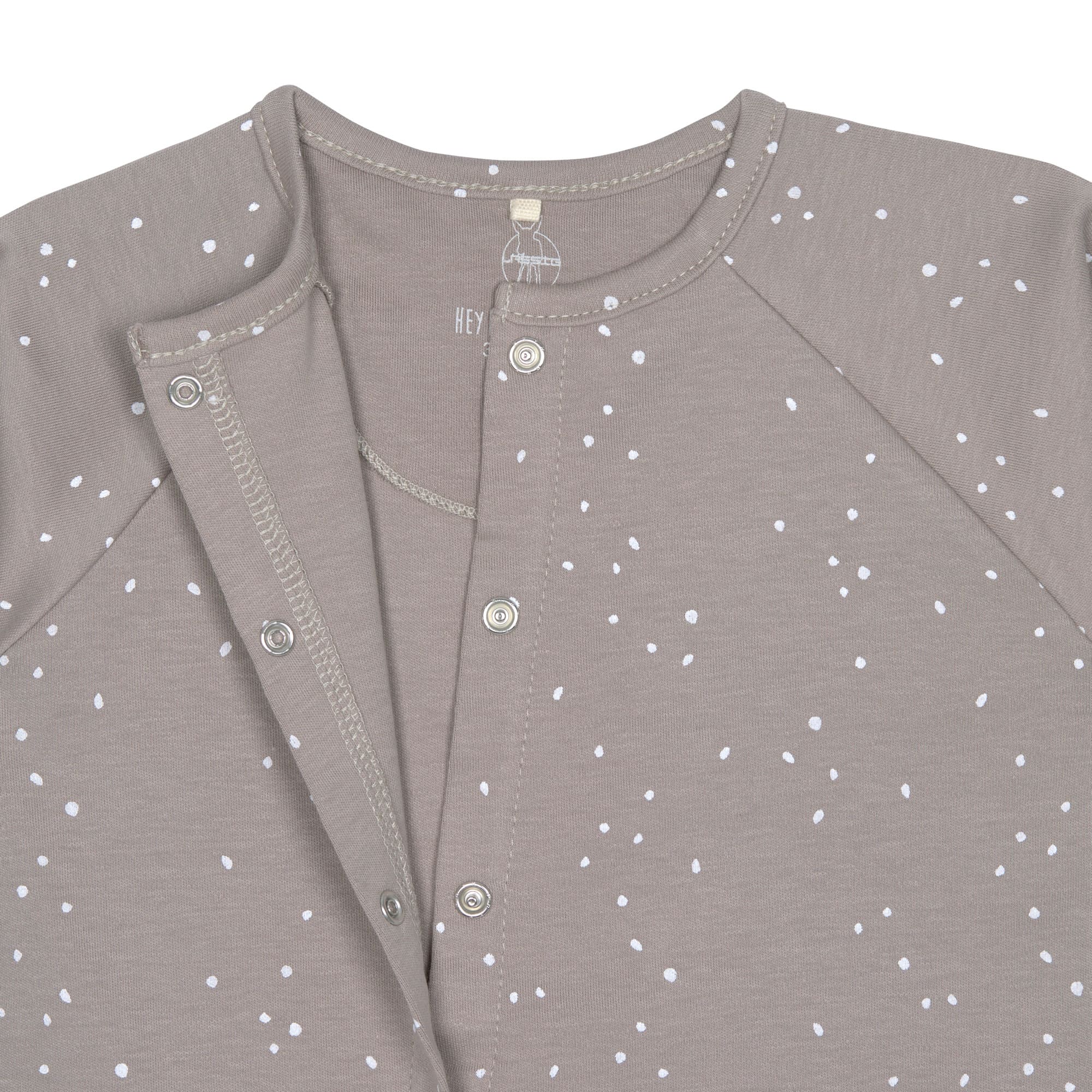 Lässig Pyjama with feet GOTS Sprinkle taupe - 2