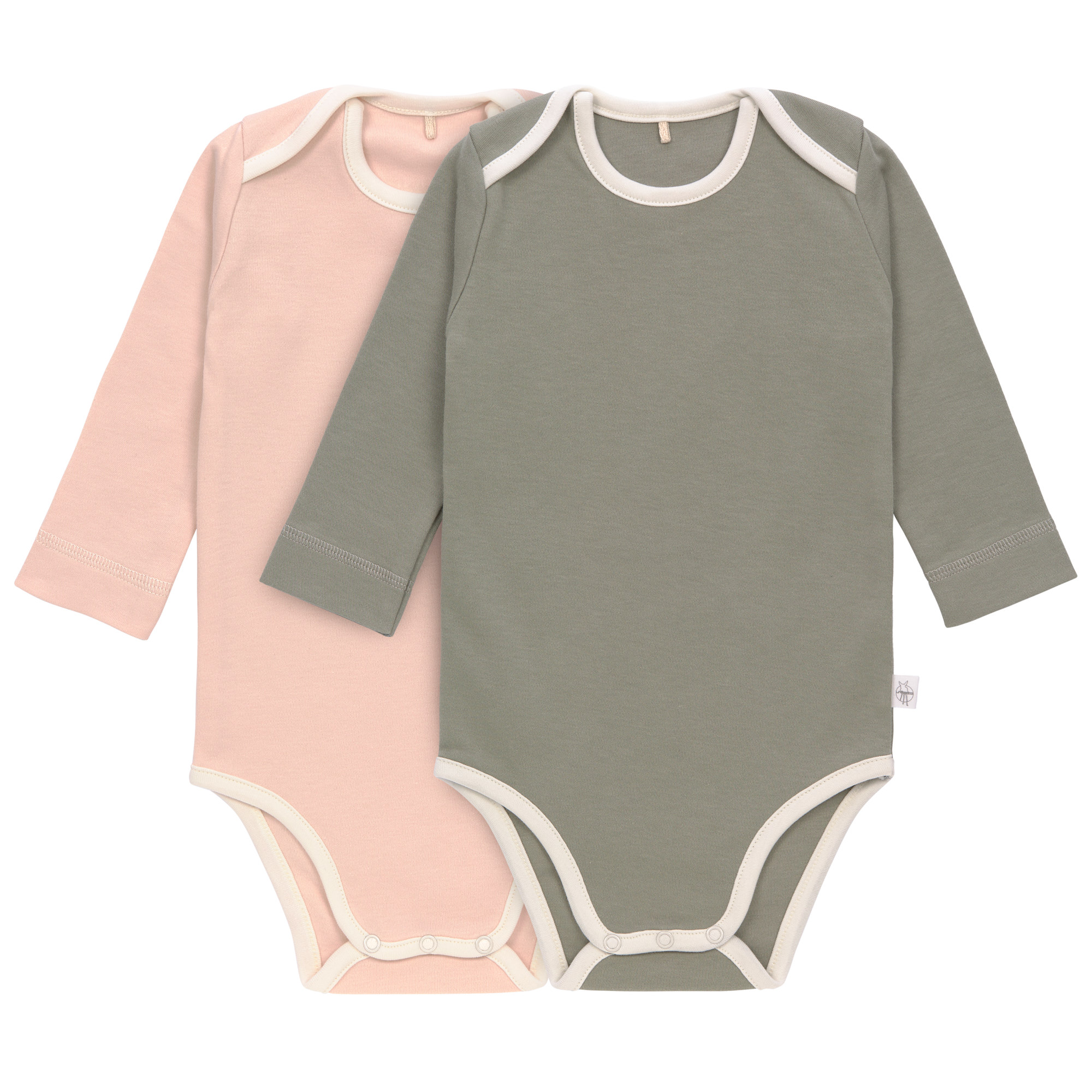 Lässig Long Sleeve Body 2 pcs GOTS powder pink/olive