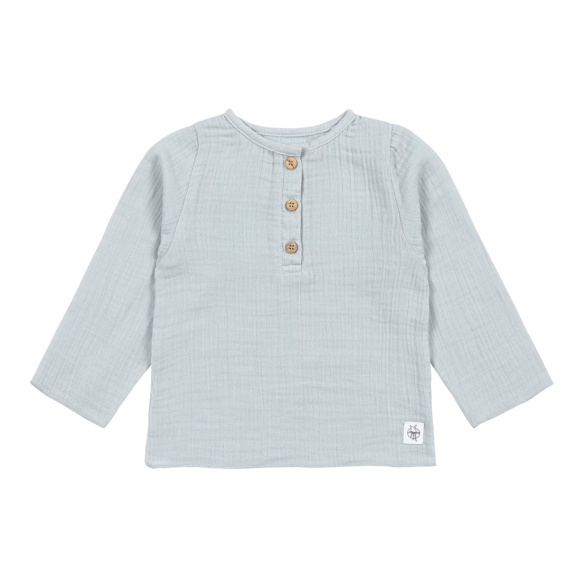Lässig Muslin Long Sleeve Shirt GOTS powder blue - 2