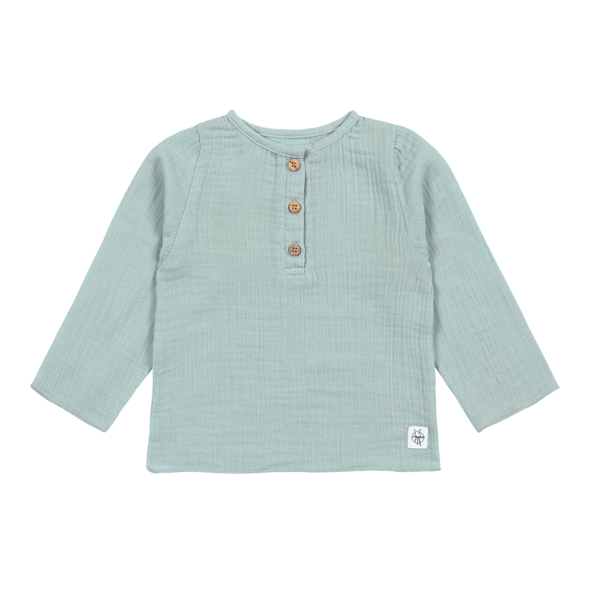 Lässig Muslin Long Sleeve Shirt GOTS silver grey
