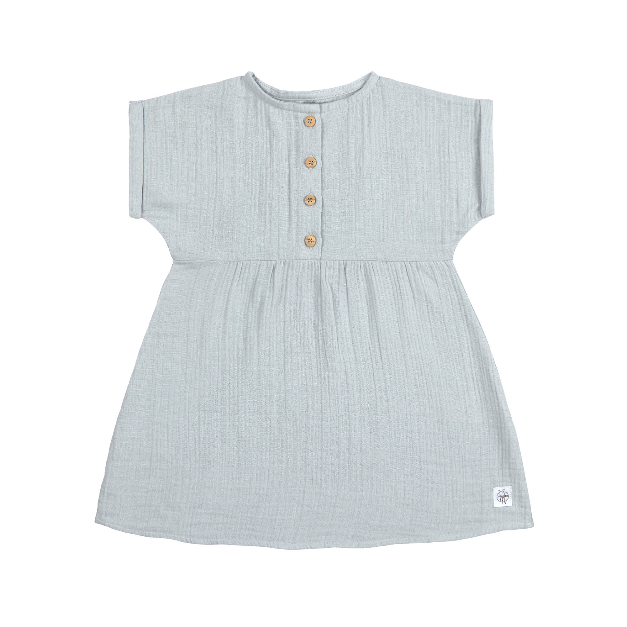 Lässig Muslin Dress GOTS powder blue - 2