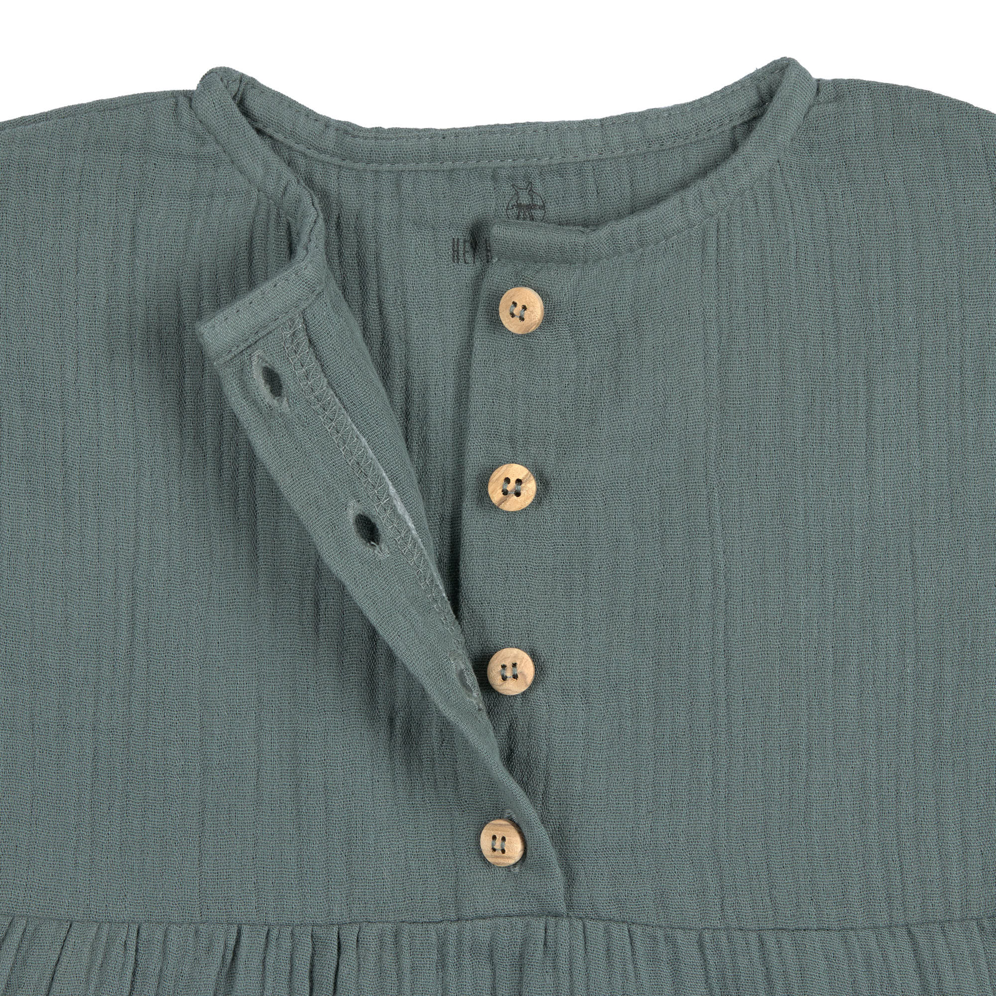 Lässig Muslin Dress GOTS petrol green - 5