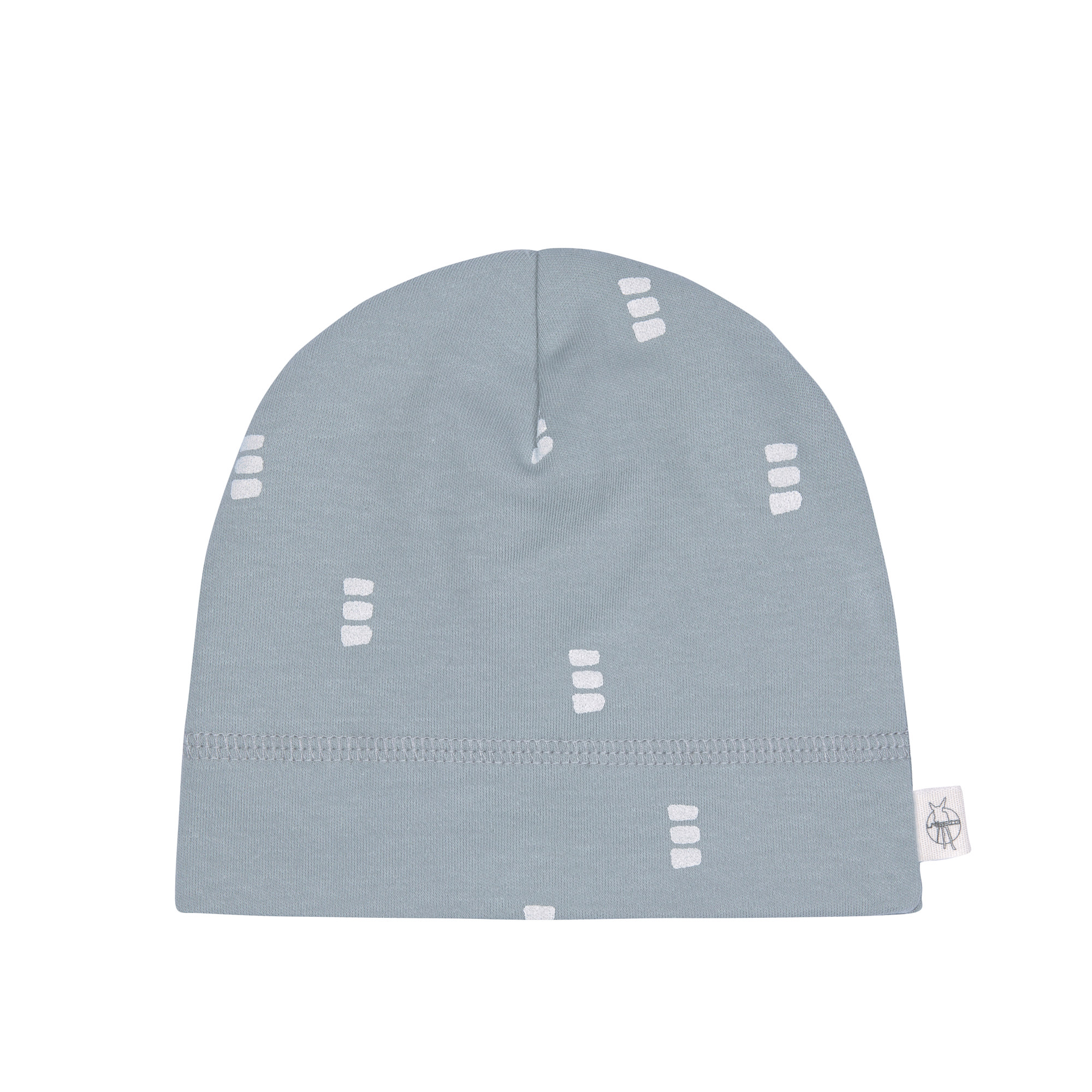 Lässig Interlock Beanie GOTS Blocks light blue